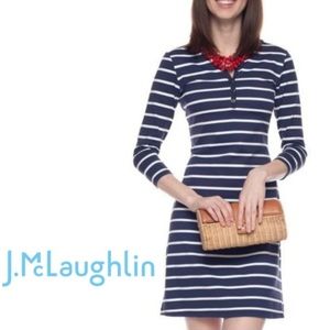 J. McLaughlin Striped Lynn Henley Dress